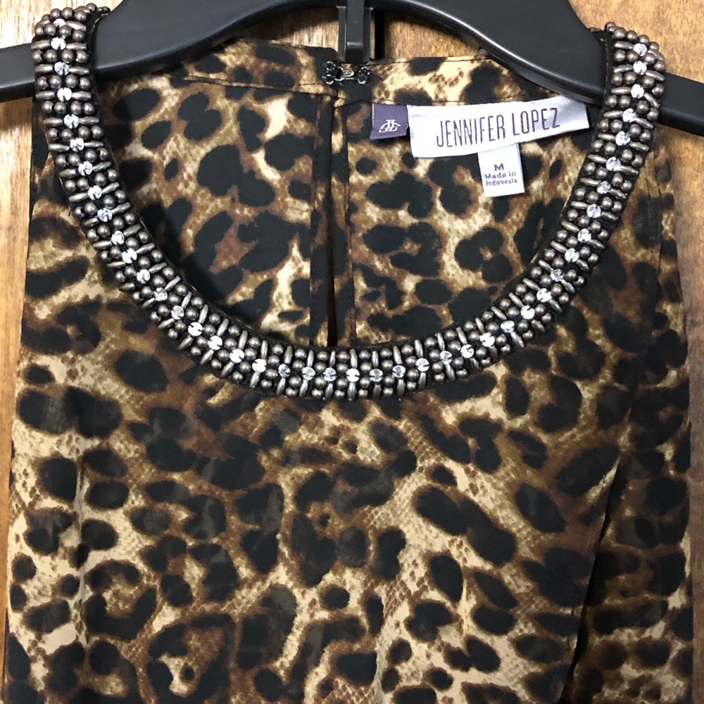 JLo- Leopard print summer blouse